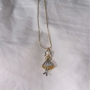 “Pretty Ballerina” Necklace Dancer Cubic Zirconia